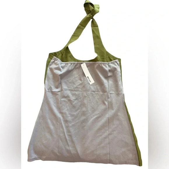 Lamade Silk Green And Grey Halter Top - Picture 2 of 3